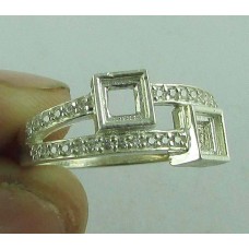 925 Sterling Silver Mount Ring, Shape Square, MRI-0019